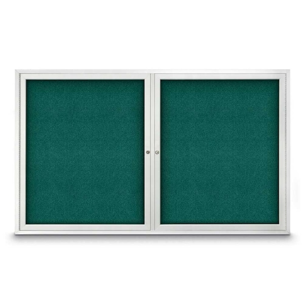 Sliding Door Indoor Enclosed Corkboard, 9
